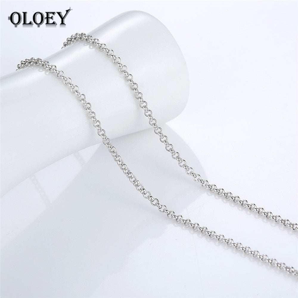 Classica base 45 cm catena genuina argento sterling 925 chiusura a moschettone collane adatte per ciondolo donna uomo gioielleria raffinata YMN043 