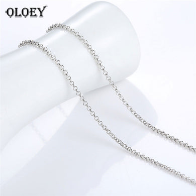 Classic Basic Chain 100% Real 925 Sterling Silver Lobster Clasp Necklace Fit for Pendant Women Men Fine Jewelry YMN042