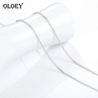 Genuine 925 Sterling Silver Link Chains Necklaces Fit For Pendant Charm Women Men Luxury S925 Fine Jewelry Gift YMN044