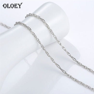 Real 925 Sterling Silver Chains Necklaces Fit For Pendant Charm Women Men Fine Jewelry Wedding Gift Drop Shipping YMN040