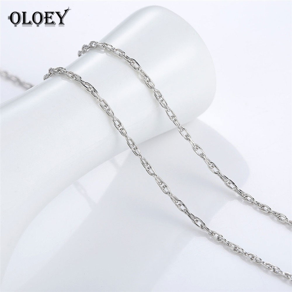 Real 925 Sterling Silver Chains Necklaces Fit For Pendant Charm Women Men Fine Jewelry Wedding Gift Drop Shipping YMN040