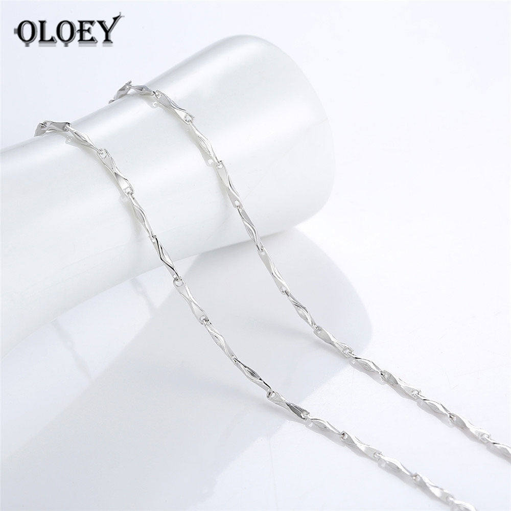 Collane con catene in argento sterling massiccio 925 adatte per ciondolo con ciondolo donna uomo gioielli di lusso regalo trasporto di goccia YMN041 