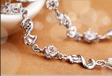 Load image into Gallery viewer, Wholesale Fashion present High Quality AAA Zircon Amethyst 925 Sterling Silver Gift Women Red bean Bracelets Bangles SZ38