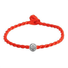 Load image into Gallery viewer, Wholesale Fashion present High Quality Red rope luck bead Exquisite 925 Sterling Silver Gift Women Bracelets Bangles SZ46