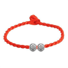 Load image into Gallery viewer, Wholesale Fashion present High Quality Red rope luck bead Exquisite 925 Sterling Silver Gift Women Bracelets Bangles SZ46
