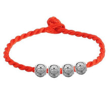 Load image into Gallery viewer, Wholesale Fashion present High Quality Red rope luck bead Exquisite 925 Sterling Silver Gift Women Bracelets Bangles SZ46
