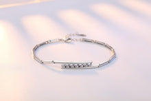 Load image into Gallery viewer, Wholesale Geometry Fashion Woman Couple Party Gift Gorgeous White Purple Zircon 925 Sterling Silver Bracelet Bangle SZ99