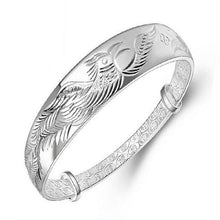 Load image into Gallery viewer, Wholesale Jewelry Fashion Sweet Bohemia Woman Man Child Fine Pattern 999 Sterling Silver Bracelet Bangles Adjustable SZ49