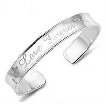 Load image into Gallery viewer, Wholesale Jewelry Fashion Sweet Bohemia Woman Man Child Fine Pattern 999 Sterling Silver Bracelet Bangles Adjustable SZ49