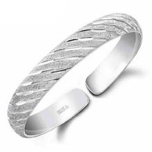 Load image into Gallery viewer, Wholesale Jewelry Fashion Sweet Bohemia Woman Man Child Fine Pattern 999 Sterling Silver Bracelet Bangles Adjustable SZ49