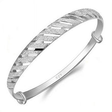 Load image into Gallery viewer, Wholesale Jewelry Fashion Sweet Bohemia Woman Man Child Fine Pattern 999 Sterling Silver Bracelet Bangles Adjustable SZ49