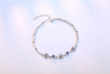 Load image into Gallery viewer, Wholesale Lovely Fashion Woman Couple Party Gift Hexagonal Star White Purple 925 Sterling Silver Bracelet Bangle SZ95