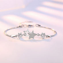 Load image into Gallery viewer, Wholesale Romantic Fashion Woman Girl Party Gift Miracle Star White Purple Zircon 925 Sterling Silver Bracelet SZ104