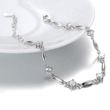 Load image into Gallery viewer, Wholesale Romantic Fashion Lovely Woman Girl Wedding Gift Flower Faery Zircon 925 Sterling Silver Bracelet Bangle SZ112