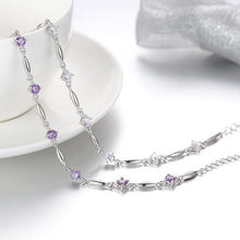 Load image into Gallery viewer, Wholesale Romantic Fashion Lovely Woman Girl Wedding Gift Flower Faery Zircon 925 Sterling Silver Bracelet Bangle SZ112