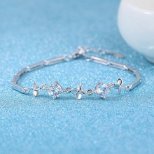 Load image into Gallery viewer, Wholesale Romantic Fashion Sweet For Woman Girl Party Gift White Purple Jasmine 925 Sterling Silver Bracelet Bangle SZ100