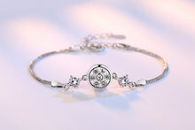 Load image into Gallery viewer, Wholesale Round Fashion Sweet Woman Girl Wedding Gift Eternal Love White Purple Zircon 925 Sterling Silver Bracelet SZ108