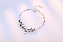 Load image into Gallery viewer, Wholesale Sweet Fashion Lovely Woman Girl Wedding Gift Heart Star Ball Beads 925 Sterling Silver Bracelet Bangle SZ111