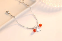 Load image into Gallery viewer, Wholesale Sweet Fashion Woman Girl Party Gift ABS Shell Pearl Red Agate Star 925 Sterling Silver Bracelet Bangle SZ126