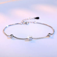 Carica l'immagine nel visualizzatore di Gallery, Wholesale Sweet Fashion Woman Couple Girlfriends Party Gift Cube Sugar Square Pentagram 925 Sterling Silver Bracelet SZ90