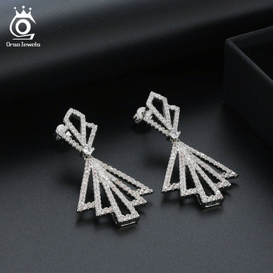 Original Women Stud Earrings AAA Dazzling CZ Bow Shape Creative Christmas Party Gift Fashion Trendy Jewelry OE202