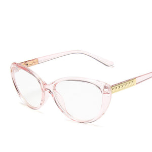 OUTMIX Donne Cat Eye Anti Luce Blu Occhiali 2022 Trend Cateye Nero Cornice Miopia Specchio Ottico Femminile per la Guida All'aperto