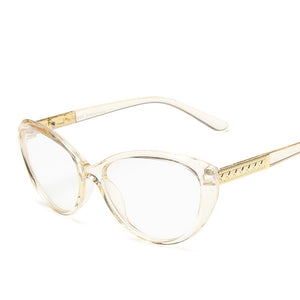 OUTMIX Donne Cat Eye Anti Luce Blu Occhiali 2022 Trend Cateye Nero Cornice Miopia Specchio Ottico Femminile per la Guida All'aperto
