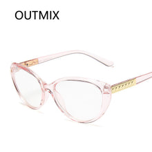 Carica l&#39;immagine nel visualizzatore di Gallery, OUTMIX Donne Cat Eye Anti Luce Blu Occhiali 2022 Trend Cateye Nero Cornice Miopia Specchio Ottico Femminile per la Guida All&#39;aperto