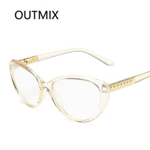 Carica l&#39;immagine nel visualizzatore di Gallery, OUTMIX Donne Cat Eye Anti Luce Blu Occhiali 2022 Trend Cateye Nero Cornice Miopia Specchio Ottico Femminile per la Guida All&#39;aperto