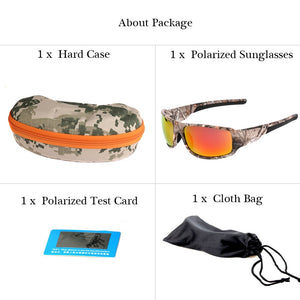 OUTSUN Camo Polarized Sunglasses Men Women Sport fishing Driving Sun glasses Brand Designer Camouflage Frame De Sol with Case