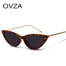 Carica l'immagine nel visualizzatore di Gallery, OVZA 2023 Occhiali da sole vintage Cat Eye per donna Occhiali da sole punk stretti Occhiali da donna retrò UV400 S0087 