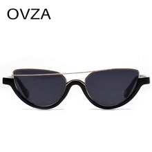 Load image into Gallery viewer, OVZA 2023 Retro Cat Eye Sunglasses Women Bohemian Sunglasses Black UV400 Anti-UV S2076