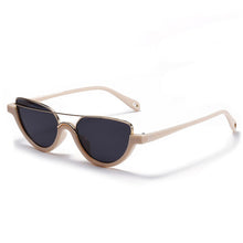 Load image into Gallery viewer, OVZA 2023 Retro Cat Eye Sunglasses Women Bohemian Sunglasses Black UV400 Anti-UV S2076