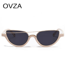 Load image into Gallery viewer, OVZA 2023 Retro Cat Eye Sunglasses Women Bohemian Sunglasses Black UV400 Anti-UV S2076