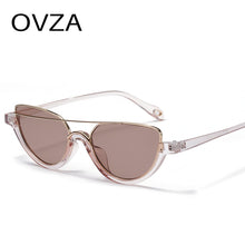Load image into Gallery viewer, OVZA 2023 Retro Cat Eye Sunglasses Women Bohemian Sunglasses Black UV400 Anti-UV S2076