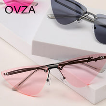 Load image into Gallery viewer, OVZA Rimless Sunglasses Woman  Brand Cat Eye Sun Glasses Ladies S2041