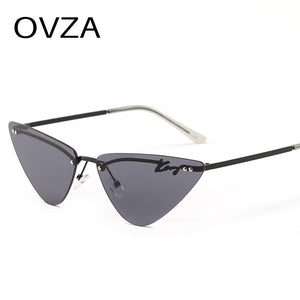 OVZA Rimless Sunglasses Woman  Brand Cat Eye Sun Glasses Ladies S2041