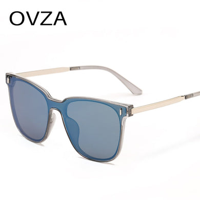 OVZA Oversized Womens Sunglasses Brand Designer 2023 Mens Eyeglasses Reflective Lens S6072