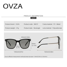 Carica l&#39;immagine nel visualizzatore di Gallery, Occhiali da sole da donna oversize OVZA Designer di marca 2023 Occhiali da vista da uomo Lenti riflettenti S6072