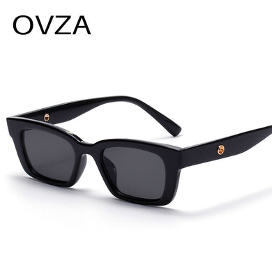 Rectangle Narrow Frame Mens Sunglasses Brand Designer Fashion Black Sun glasses for Women Anti-UV S1077