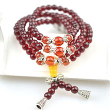 Load image into Gallery viewer, Obsidian Red Blue White Agate Garnet Multi-Circle 108 Buddha Bracelet Wholesale Men And Women Models Bracelet Crystal Jewelry