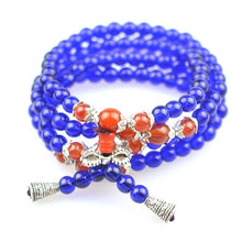 Load image into Gallery viewer, Obsidian Red Blue White Agate Garnet Multi-Circle 108 Buddha Bracelet Wholesale Men And Women Models Bracelet Crystal Jewelry