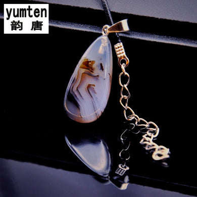 Ocean Calcedonio Jewerly Gocce d'acqua Ciondolo Collane Pendenti Bijoux Fantaisie Best Friend Gifts Collana da uomo Estilo Europeo 
