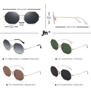 Octagon Sunglasses Polarized Men Women Metal Frame Vintage Sunglasses UV400