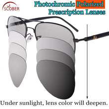 Load image into Gallery viewer, Oculos Masculino Photochromic Polarized Prescription Sunglasses Custom Made Myopia Minus Lens -1 -1.5 -2 -2.5 -3 -3.5 -4 To -6