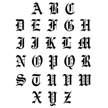 Load image into Gallery viewer, Old English Letter Initial Necklaces For Women Men Gold Silver Color Stainless Steel Chain Male Female Pendant Necklace Jewelry