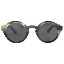 Load image into Gallery viewer, Old hand made round yak horn frame UV400 polarized sunglasses unisex for men and women horn eyeglasses glasses