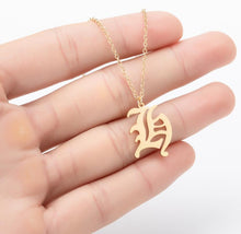 Load image into Gallery viewer, Stainless Steel Gold Color Chain Special Designed Initials Necklace A/B/C/D/E/F Custom Letter Necklace for Women