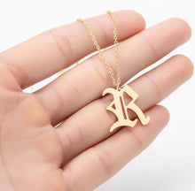 Load image into Gallery viewer, Stainless Steel Gold Color Chain Special Designed Initials Necklace A/B/C/D/E/F Custom Letter Necklace for Women