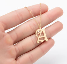 Load image into Gallery viewer, Stainless Steel Gold Color Chain Special Designed Initials Necklace A/B/C/D/E/F Custom Letter Necklace for Women